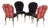 Set of Four Hollywood Regency Slipper Chairs With Jonathan Adler Fabric & Chrome Legs For Sale