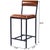 Add style to your space with this counter-height industrial inspired stool with padded seat and backrest! Crafted from...