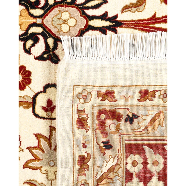 2000 - 2009 Mogul, One-of-a-Kind Hand-Knotted Area Rug in Ivory, 9' 1" x 12' 5" For Sale - Image 5 of 8