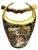 Vintage Chinese Famille Rose Rose Medallion Porcelain Basket Vase Gilt 12" For Sale - Image 10 of 10