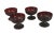Vintage Anchor Hocking Royal Ruby Set of 4 Dessert Sherbet Glasses #1 For Sale - Image 6 of 6