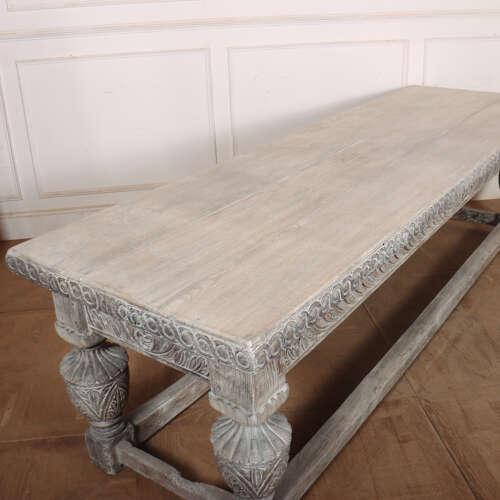 Wood 19th Century English Bleached Oak Centre Table For Sale - Image 7 of 10