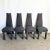 Postmodern Postmodern Sculpted High Back Black Fabric Dining Chairs - Set of 4 For Sale - Image 3 of 10