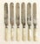 So fine in their time! This antique set of six knives were made by Harrison Brothers & Howson in the 1890's. The handles...