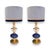 1970s Blue and White Murano Glass Lamps by Gino Cenedese, 1970, Set of 2 For Sale - Image 5 of 5