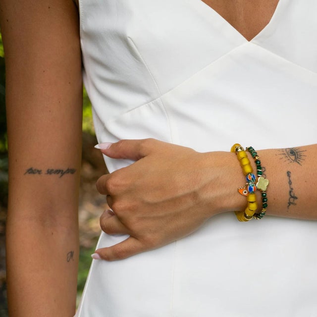 Whispers of the Evil Eye Beaded Bracelet Set For Sale In Miami - Image 6 of 9