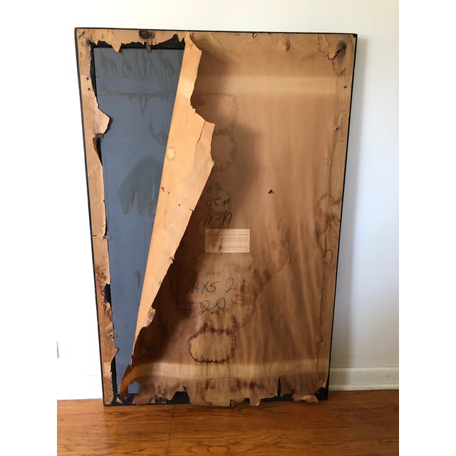 Silver 1930s Venetian Rectangular Wall Mirror Extra Large For Sale - Image 8 of 9