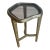 Vintage Caracole Modern “Contour” Sculptural Textured Metal & Tinted Glass Side / Drinks Table – Neiman Marcus For Sale