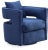 Kennedy Navy Velvet Swivel Chair For Sale - Image 10 of 10