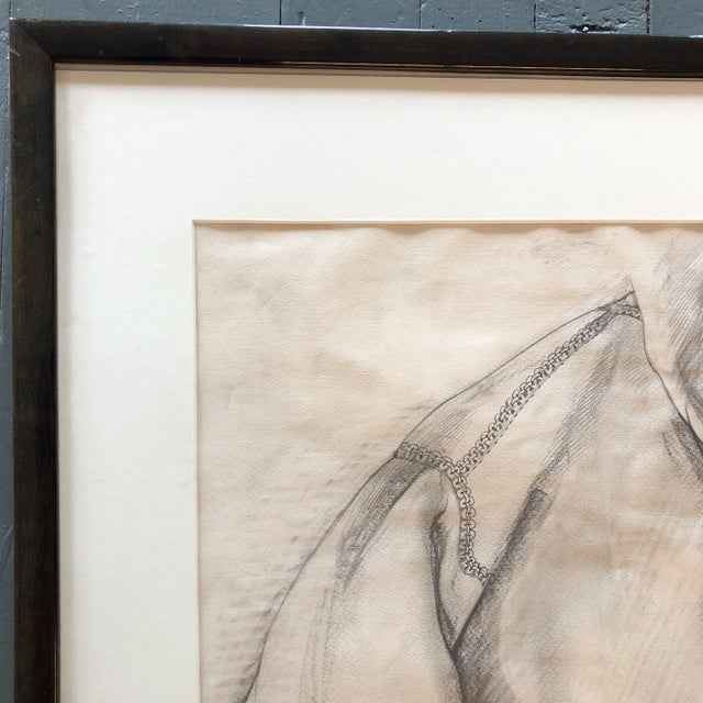 Original Vintage 1970’s Large Workmen Pencil Drawing Signed For Sale In Philadelphia - Image 6 of 8