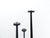 1960s Large Brutalist Tripod Chandelier in Hammered Wrought Iron, Europe, 1960 For Sale - Image 5 of 11