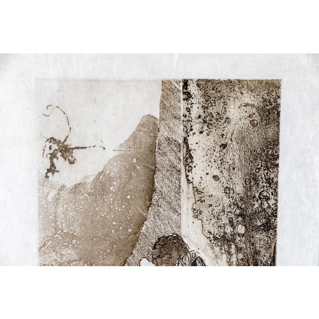 Limited Edition 1970 Dorothea Tanning Signed Original Etching - Amoureux Au Bord De Mer - Japan Paper Surrealism For Sale - Image 11 of 12