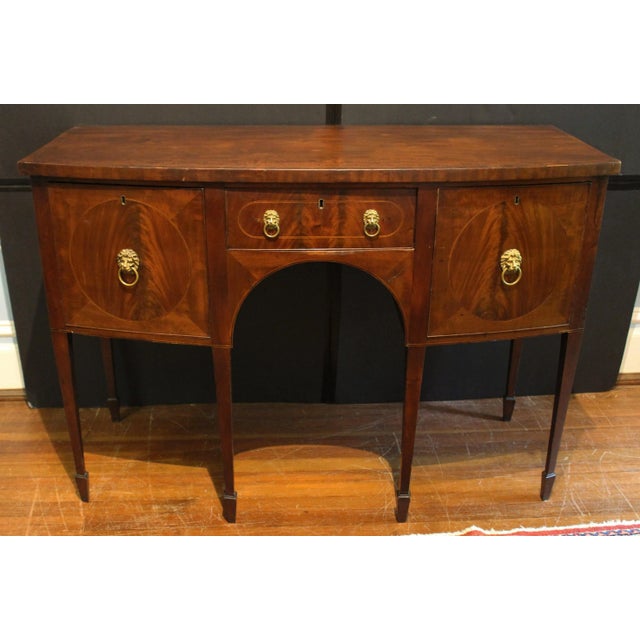Circa 1770-90 George III Small Bowfront Sideboard For Sale - Image 11 of 11
