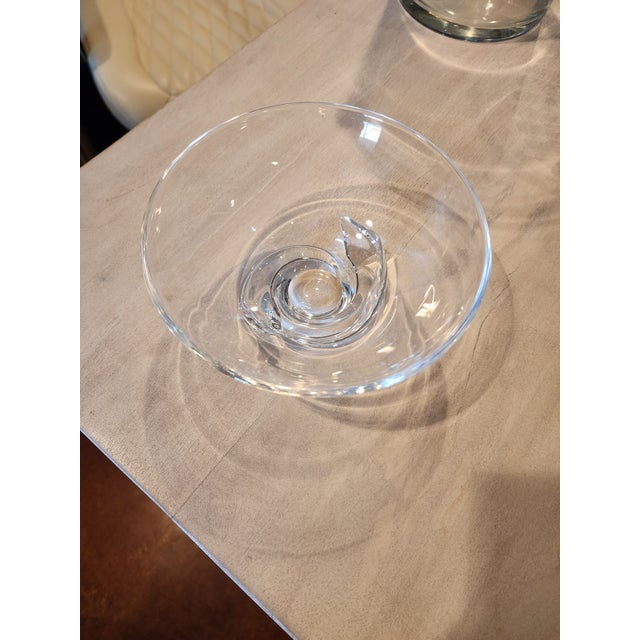 Steuben Crystal Swirl Bowl For Sale - Image 10 of 10