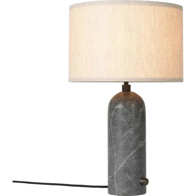 Mid-Century Modern Gray Marble 'Gravity' Table Lamp by Space Copenhagen for Gubi For Sale - Image 3 of 7