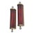 Vintage Skyscraper Art Deco Light Old Lamp Wall Sconces Fixture Brass & Red Glass Rod Ship Light - Pair For Sale