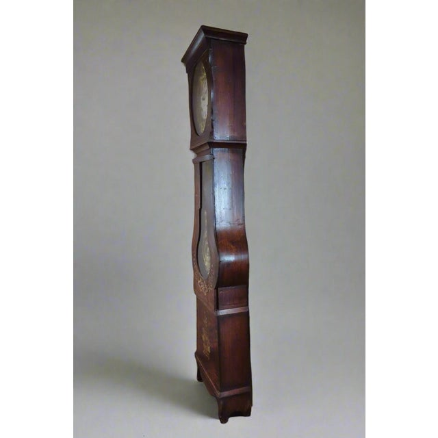 This gorgeous antique French grandfather clock is perfect any entryway or living room. It has hand painted flowers around...