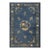 1920s Blue Medallion Classic Vase Chinese Peking Carpet Small Rug 4' X 5' 10'' For Sale