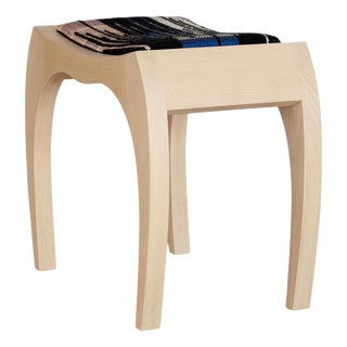 Signed Rumbo Stool 2 in Beech Wood by Jean-Baptiste Van Den Heede For Sale