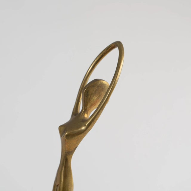 1970s Vintage Brass Ballerina Figure For Sale - Image 5 of 11