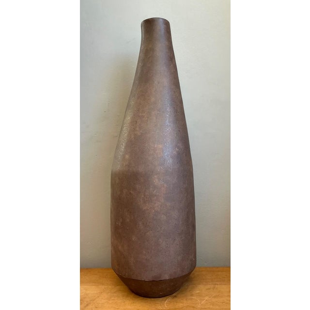 Vintage Tall Earthenware Vessel For Sale In West Palm - Image 6 of 12
