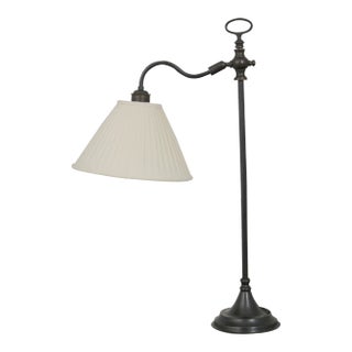 Robert Abbey Bronze Finish Desk Lamp W. Shade For Sale