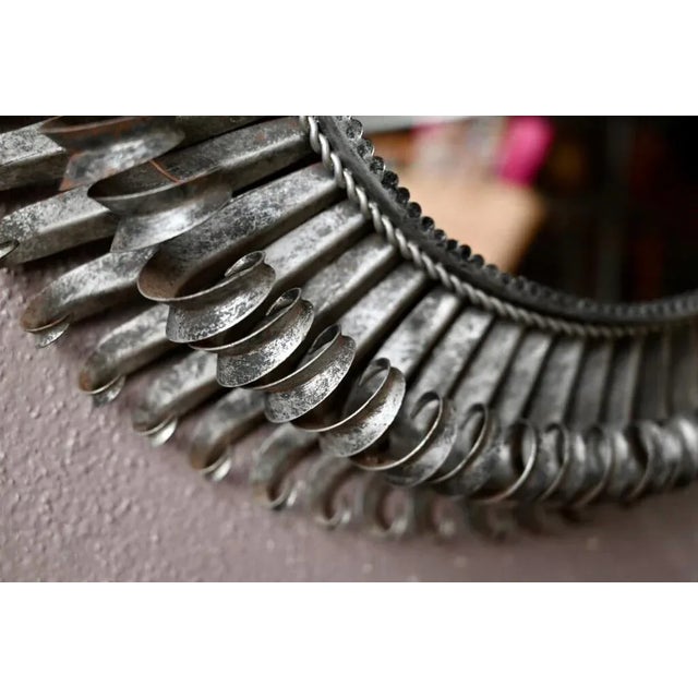 Large Metal Sun Mirror For Sale - Image 4 of 8