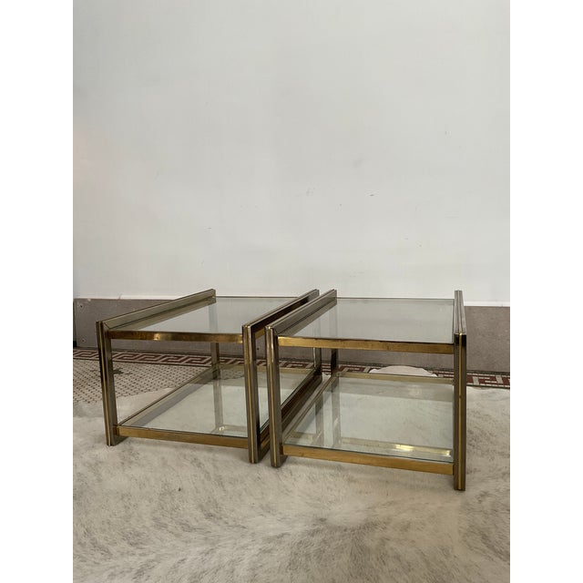 Late 20th Century Pair of Glass Top Coffee Tables For Sale - Image 10 of 15