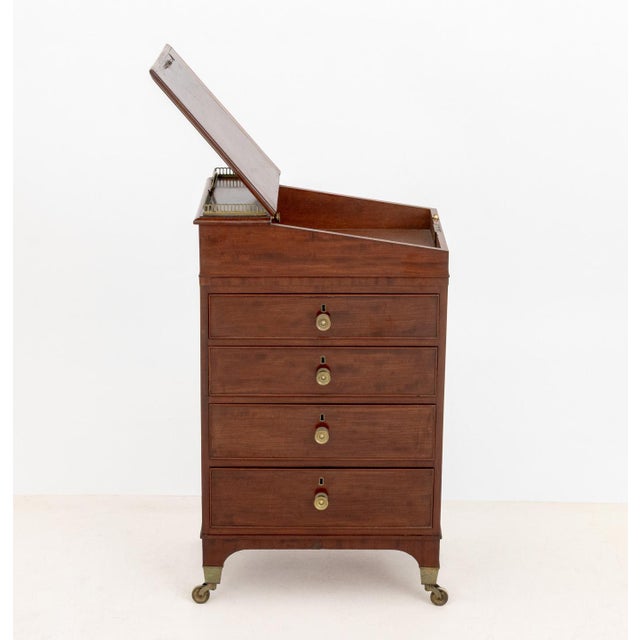 English Regency Mahogany Davenport Desk, 19th Century For Sale - Image 4 of 13