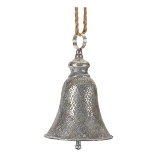 Rustic Metal Bell Ornament (Set of 2) For Sale