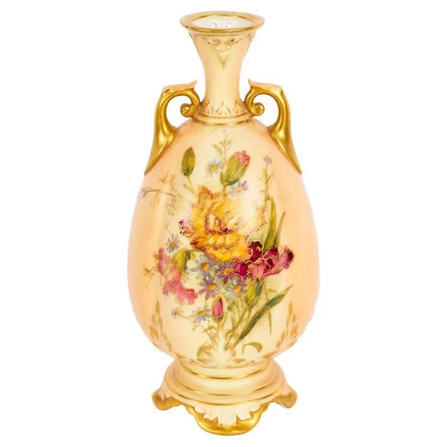 Antique 20th Century Ovoid Porcelain Vase from Royal Worcester, 1909 For Sale - Image 13 of 13