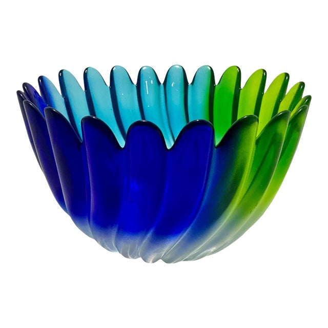 Studio Nova Solaris Glass Bowl by Walther Glas of Germany For Sale