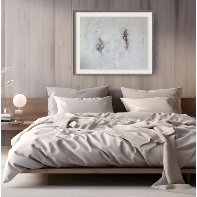 Large Modern Original Abstract Neutral Bronze Gold Painting For Sale - Image 16 of 16