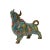 2020s Vintage Metal Turquoise Blue Enamel Cloisonné Ox Figurine For Sale - Image 5 of 5