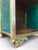 20th century pair of bronze nightstands with green glass doors and drawers. This early antique Louis XVI style bronze or...