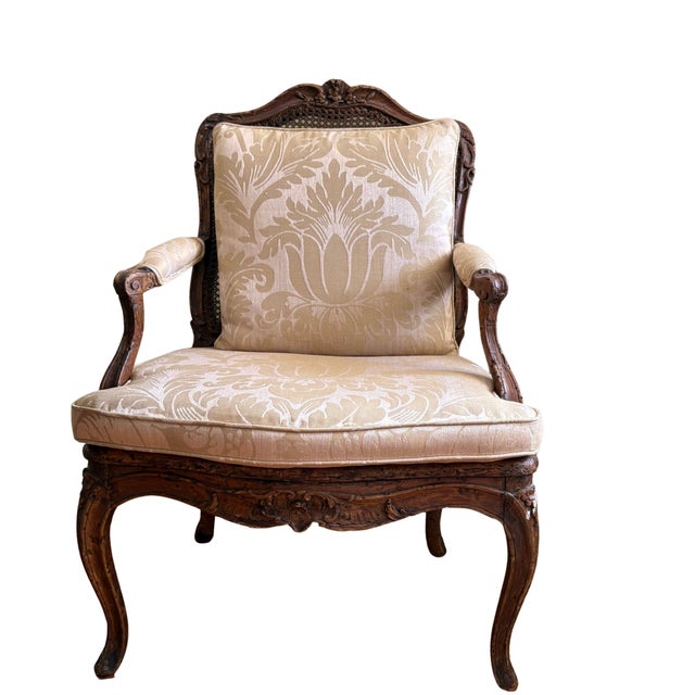 Wood Pair of Original 18th Century Antique Regence Fauteuil Arm Chairs in Beechwood For Sale - Image 7 of 18