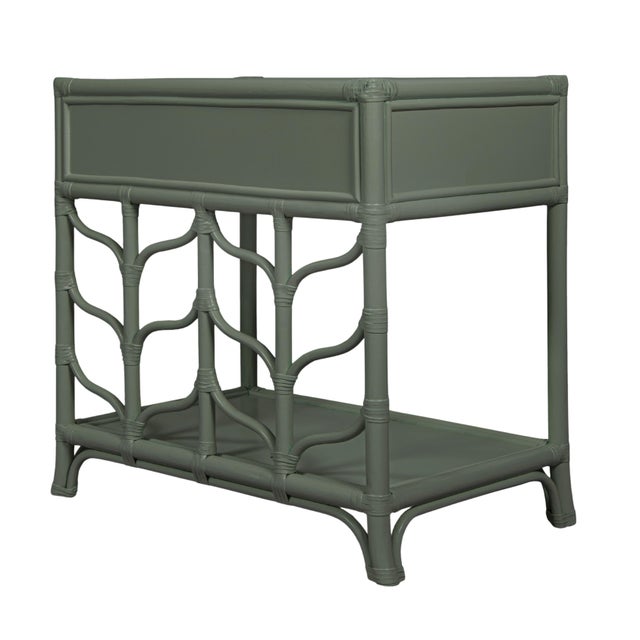 Dark Green Ivy Nightstand - Evergreen For Sale - Image 8 of 10