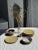 Set of 6 genuine natural stoneware dessert plates. Dishwasher and microwave safe. Height: 2.5cm; Diameter: 20.5cm; Weight:...