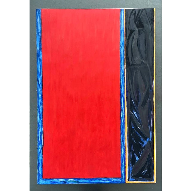 Monumental Sharon Gold Color Block Abstract Painting For Sale - Image 4 of 15