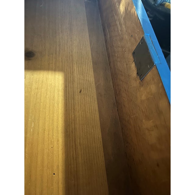 Antique Blue Painted Pine Chest of Drawers For Sale - Image 11 of 11