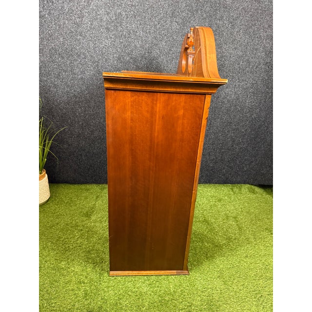 1990s 1990s Stanley Furniture "American Craftsman Collection" Chippendale Cherry Highboy Top Chest For Sale - Image 5 of 7