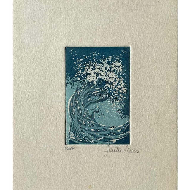Ginette Sexer, Vague de fleurs, Etching For Sale - Image 9 of 9