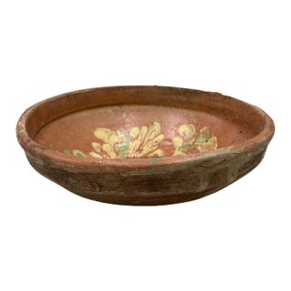 Antique Hungarian Folk Art Decorative Bowl For Sale