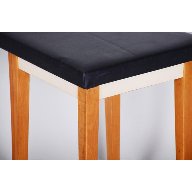 1950s Mid-Century Black Beech Stool, 1950s For Sale - Image 5 of 7