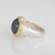 Tiffany and Co. C1999 Tiffany & Co Hematite Ring Sz 5.75 Sterling Silver 18 Karat Gold Band Signed For Sale - Image 4 of 7