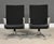 2010s Chrome and Black Leather Lounge Chairs by Davis Furniture - A Pair For Sale - Image 5 of 11