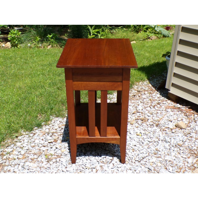 Ethan Allen Vintage Ethan Allen American Impressions Cherry Nightstand End Table For Sale - Image 4 of 11