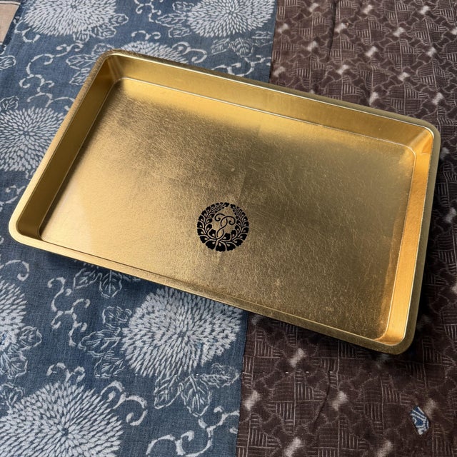 Contemporary Japanese Lacquer Tray with Kanazawa Gold Leaf, 1970s For Sale - Image 3 of 15