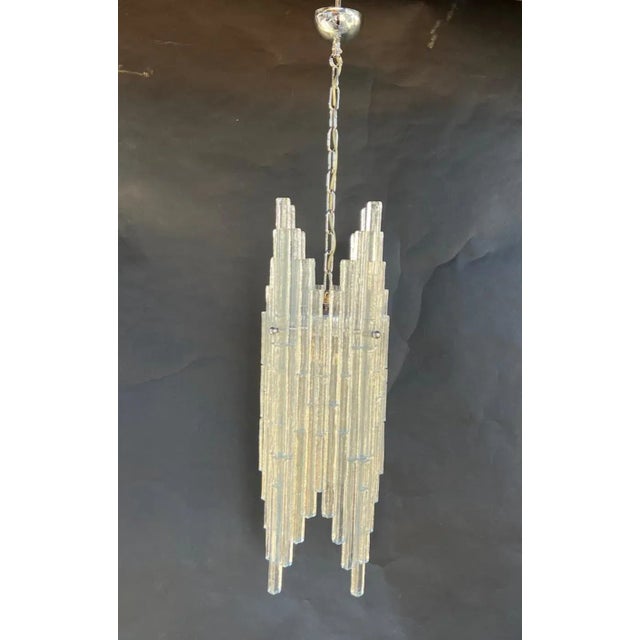 Mid-Century Modern Vintage Italian Pendant With Murano Glass Rods by Poliarte For Sale - Image 3 of 11