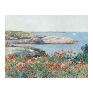 Vintage Coastal Art Print – Poppies by Childe Hassam, 48" X 36" For Sale